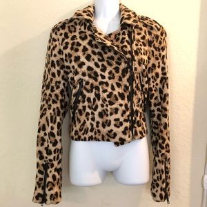 H&M Leopard Biker Jacket